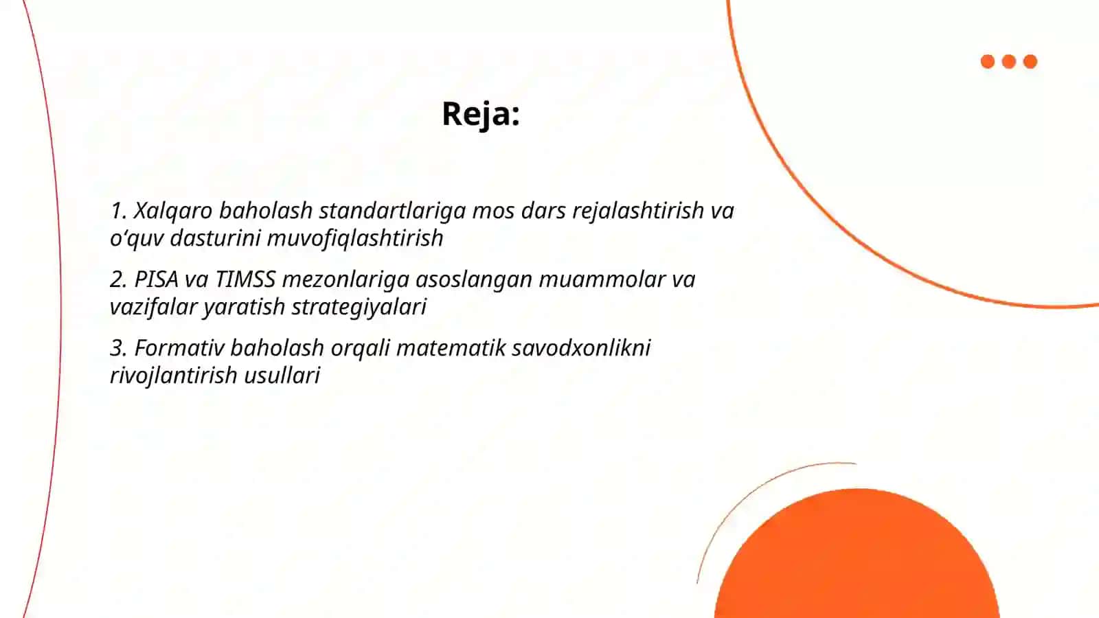 Xalqaro baholash standartlariga mos ravishda oʻquvchilarning matematik savodxonligini rivojlantirish strategiyalari 2