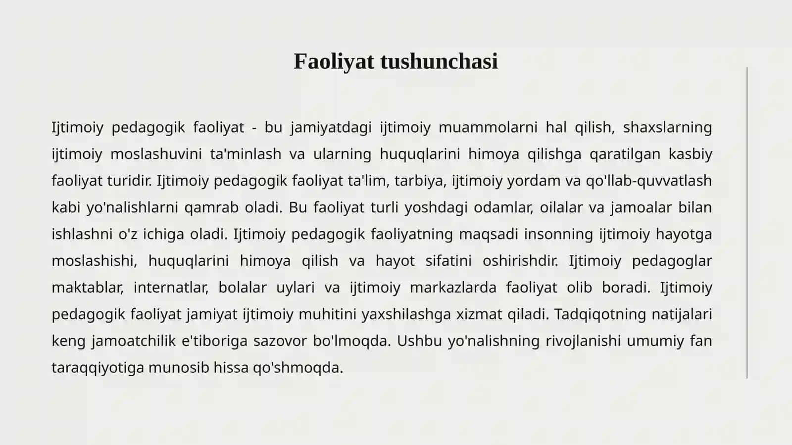IJTIMOIY PEDAGOGIK FAOLIYAT TURLARI 2