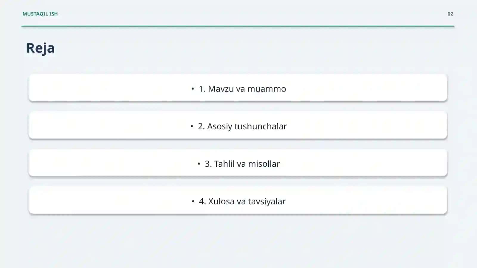 Talabalar uchun mustaqil ish va taqdimot to‘plami — PPTX 2