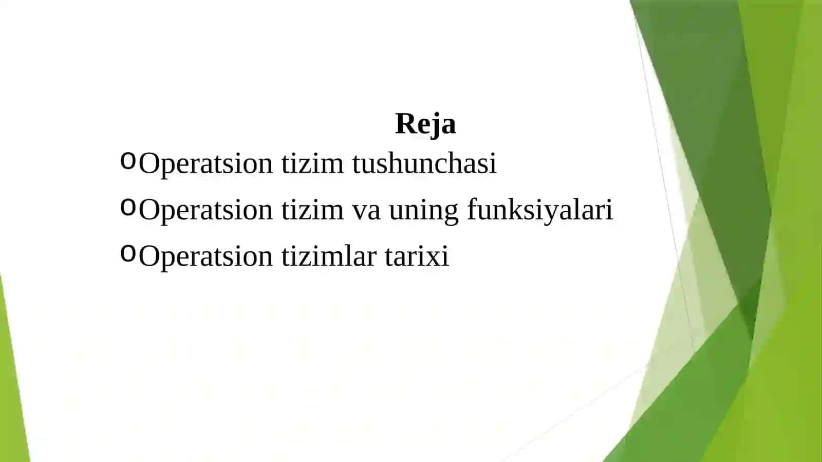 Operatsion tizimlar 2