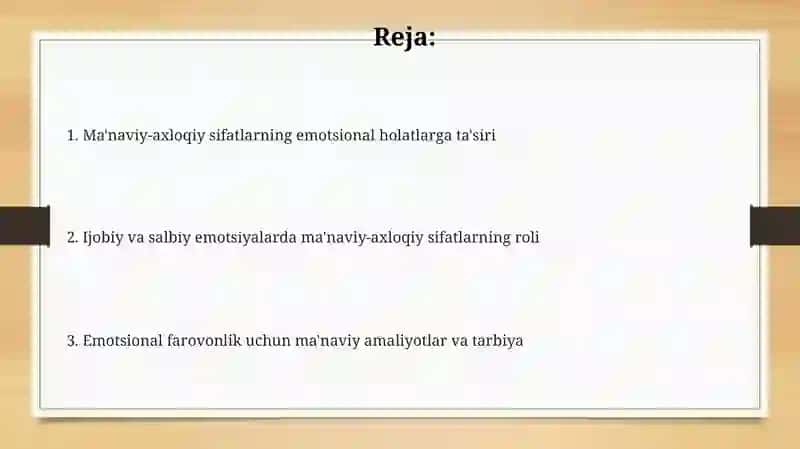 Emotsional holatlarda ma'naviy va axloqiy sifatlarning o'rni 2