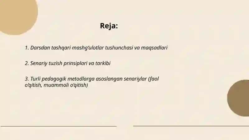 Darsdan tashqari mashg‘ulotlarni o‘tkazish senariylari 2