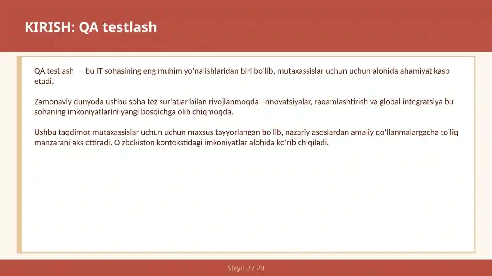 QA testlash 2