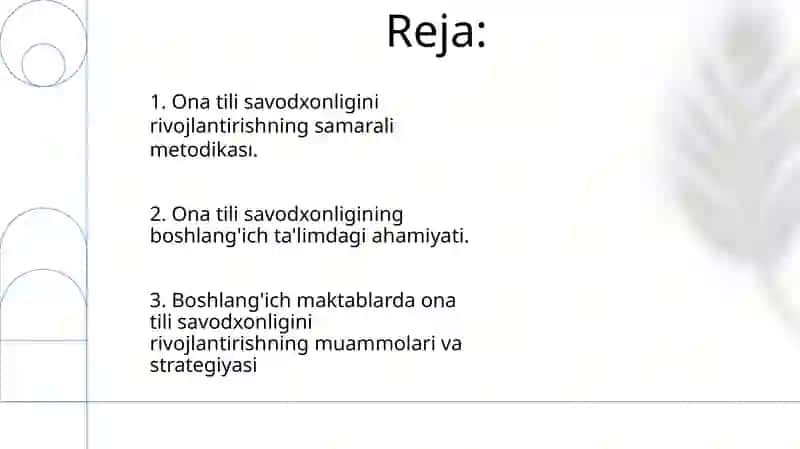Boshlang'ich sinflarda ona tili o'qish savodxonligi va metodikasi 2