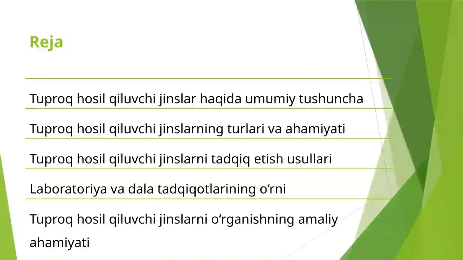 Tuproq hosil qiluvchi jinslar tadqiqoti usullariga asosiy tushunchalar 2