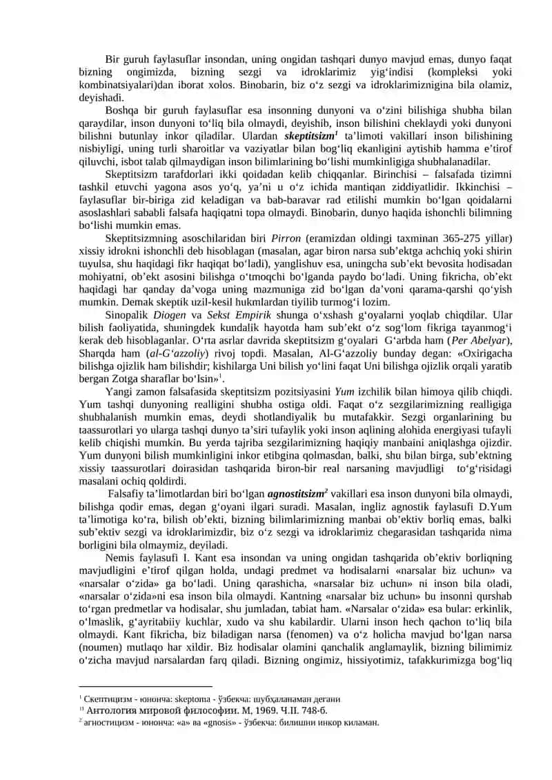 Bilish falsafasi (Gnoseologiya) 2