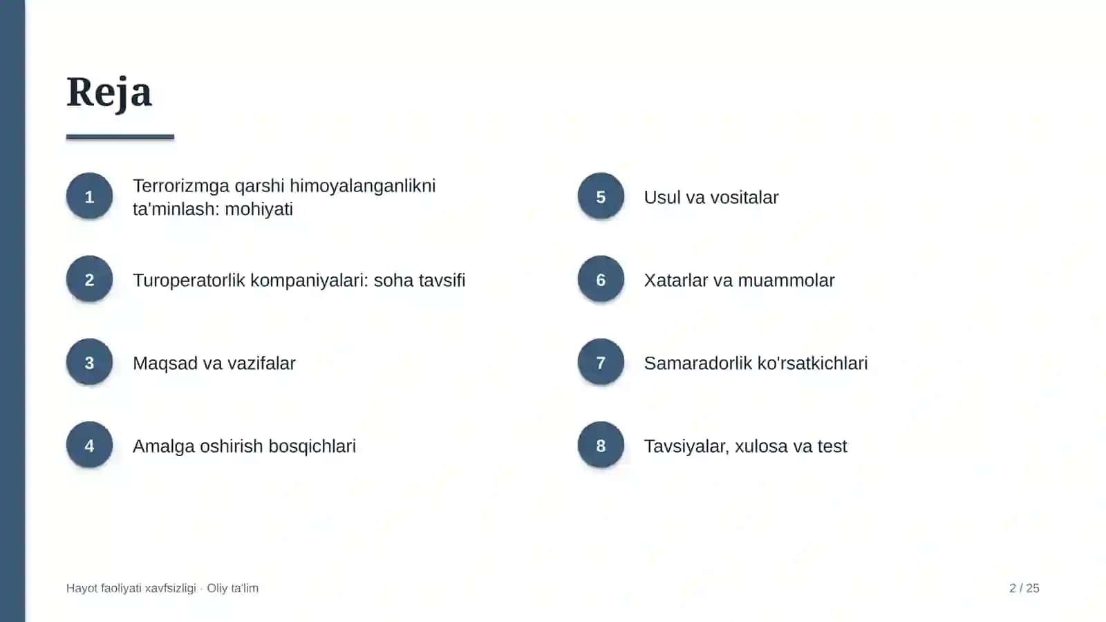 turoperatorlik kompaniyalarida terrorizmga qarshi himoyalanganlikni ta'minlash 8114 2