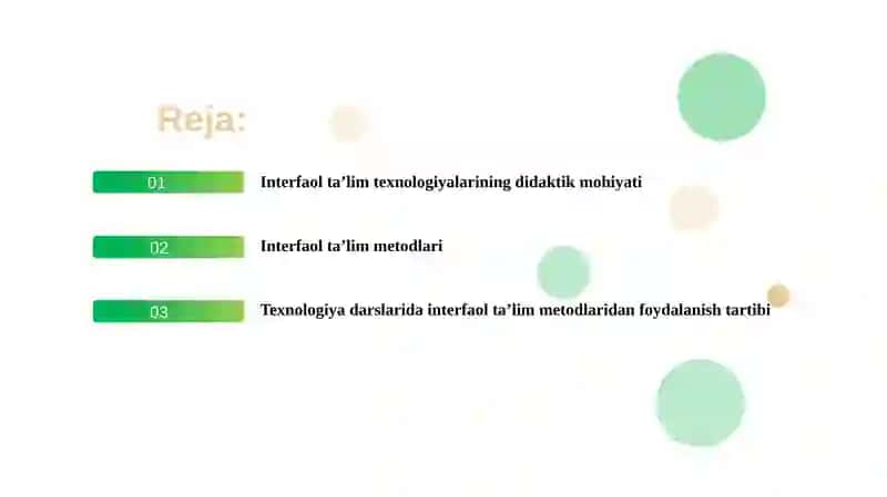 Interfaol usullarni  texnologiya darslarida foydalanish usullari 2