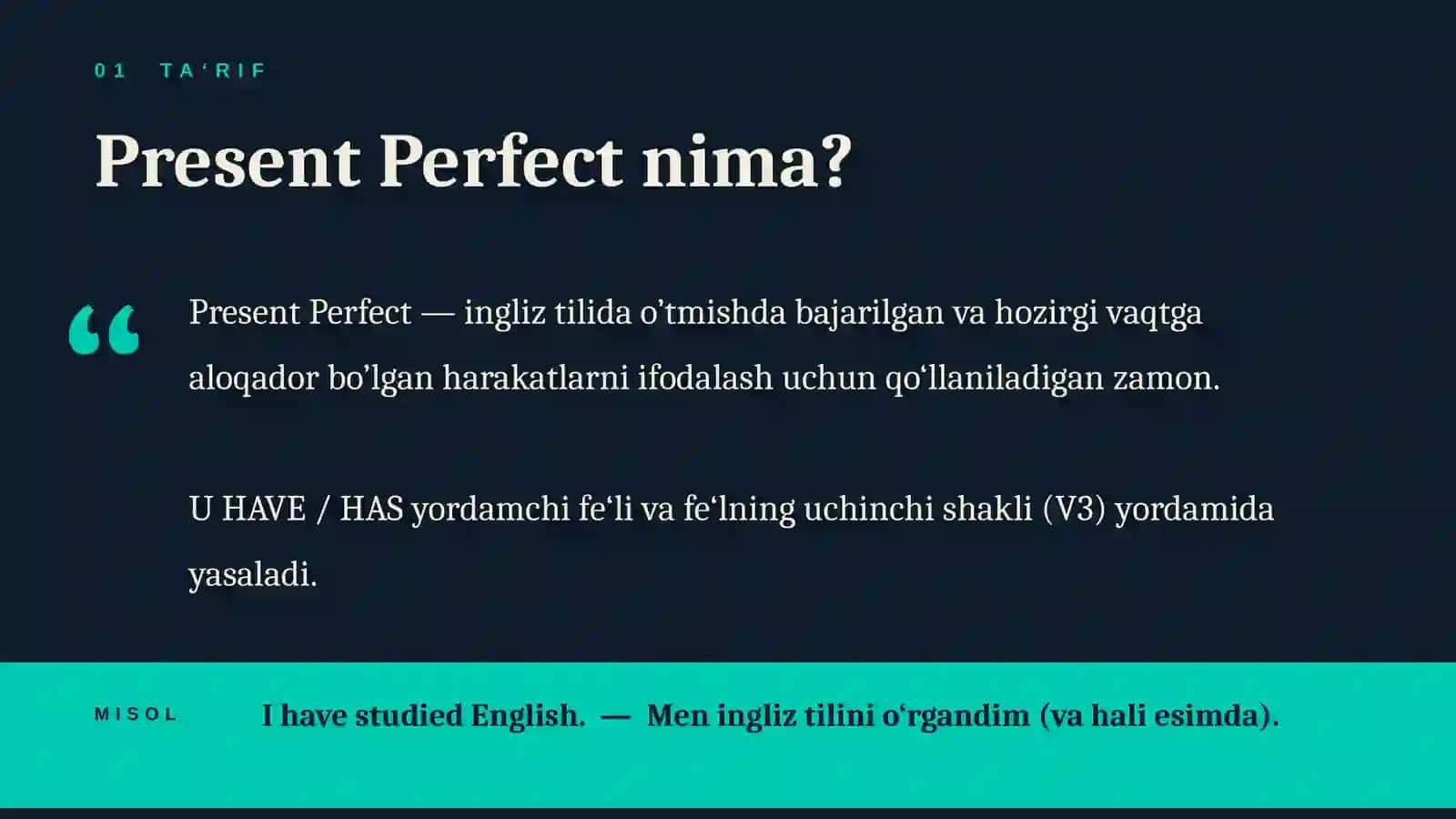 Present Perfect 2