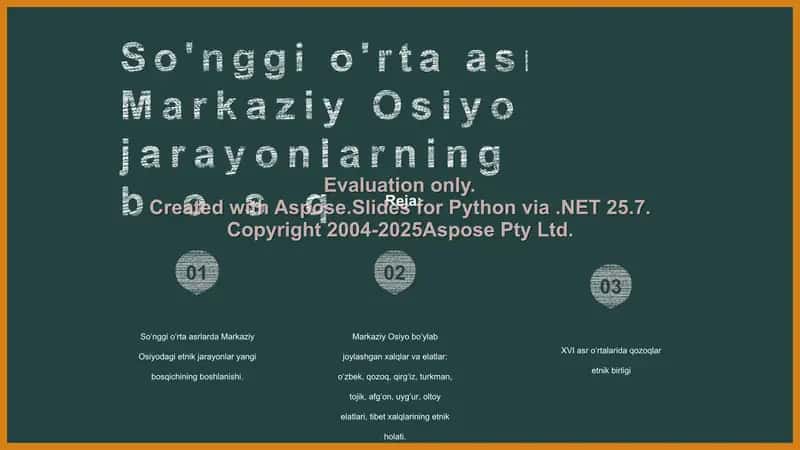 Markaziy Osiyo etnik jarayoni 2
