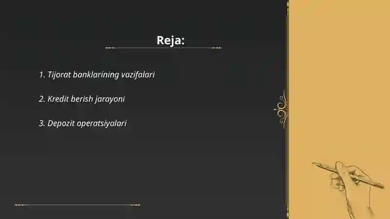 Tijorat banklarining operatsiyalari 2