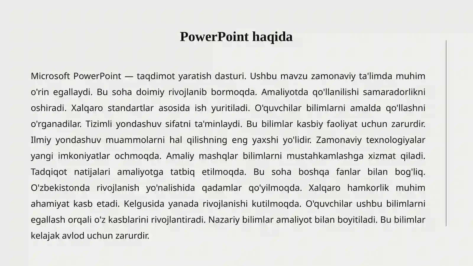 POWERPOINT QO'LLANMA 2