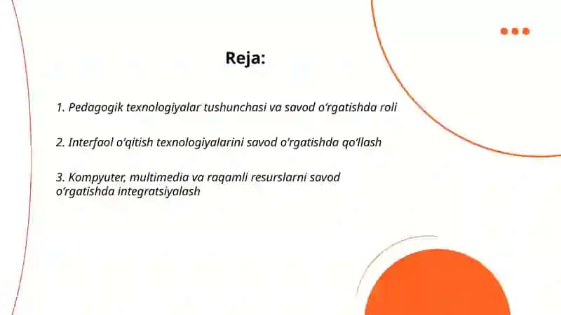 Pedagogik texnologiyalarni qoʻllash 2