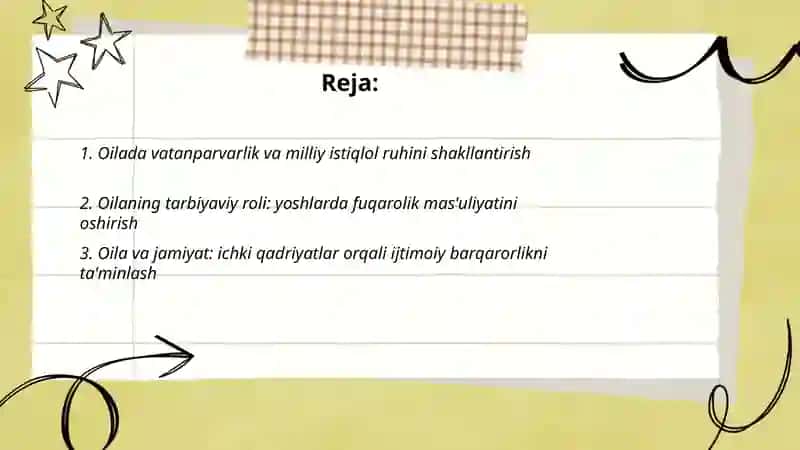 Vatan tarraqiyotiga men ham mas'ulman: oila jamiyatning asosiy bogʻini 2