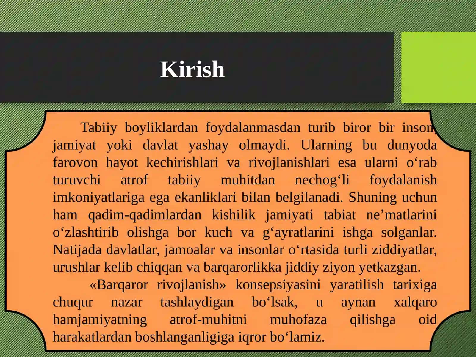 Barqaror taraqqiy maqsadlari BMT konsepsiyasi 2