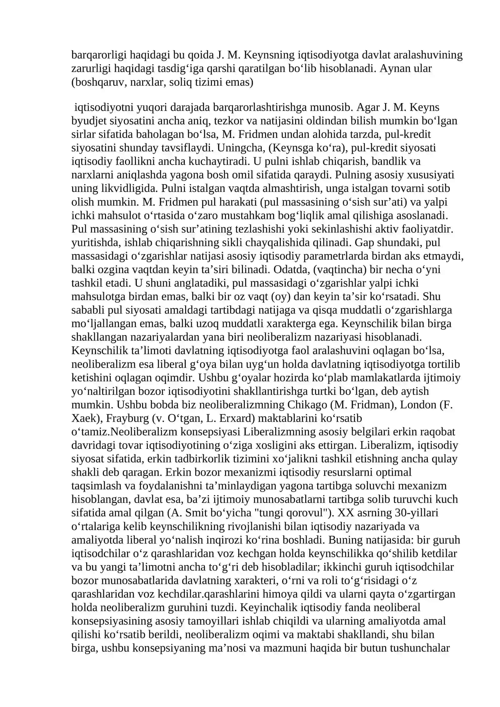 Monetarizm va neoliberalizm 2