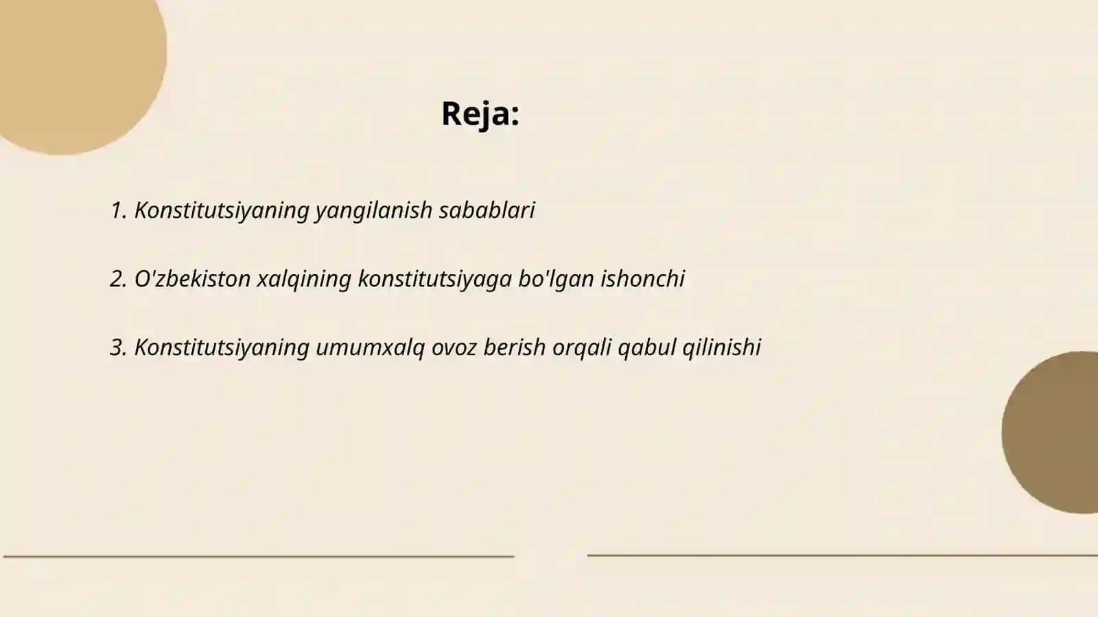 YANGI TAHRIRDAGI O’ZBEKISTON RESPUBLIKASI KONSTITUTSIYASI UMUMXALQ TOMONIDAN QABUL QILINISHI (2023-YIL 30-APREL) VA UNING MAZMUNI 2