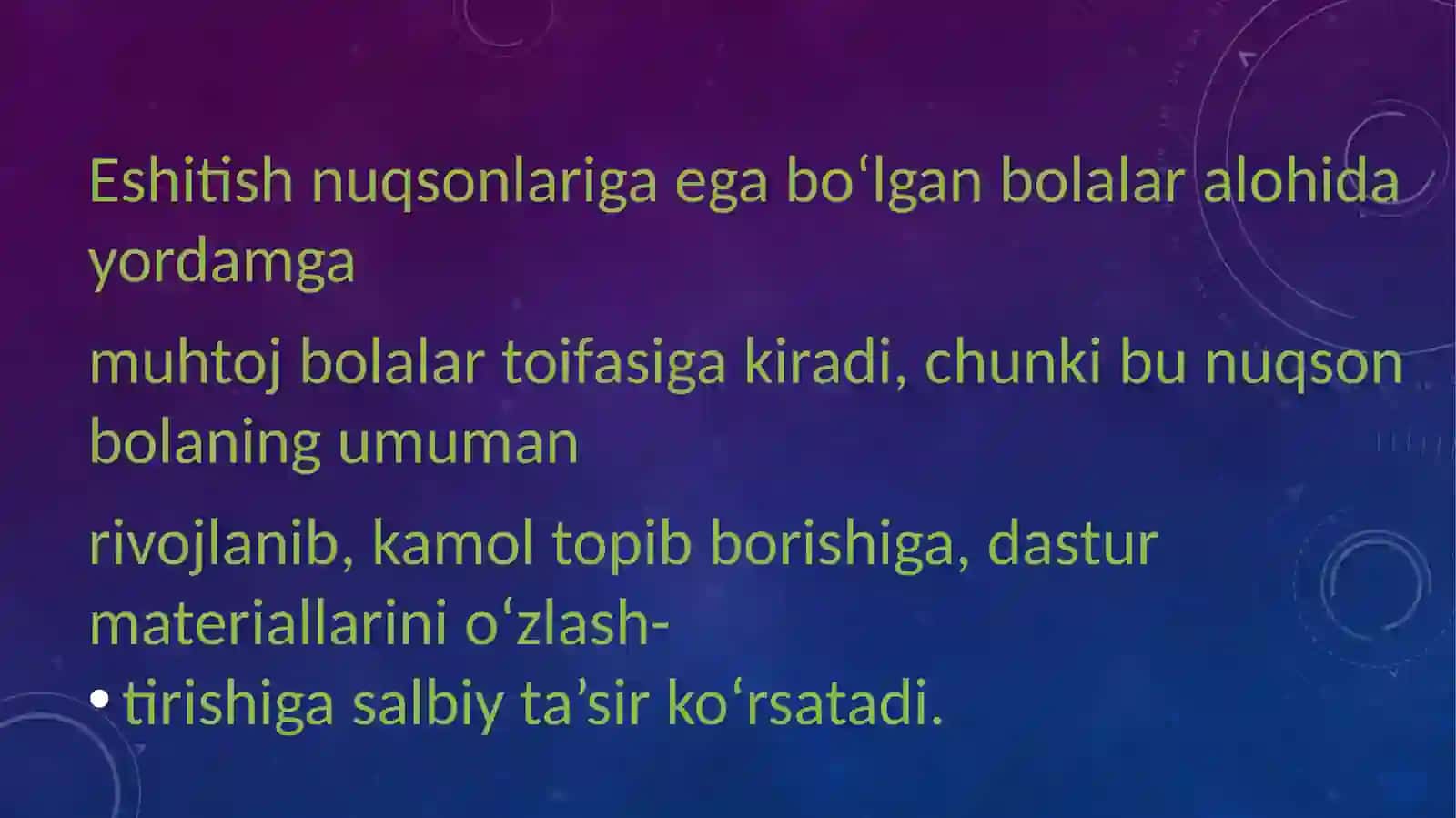 Kar bolalarni oʻqitish jarayoni 2
