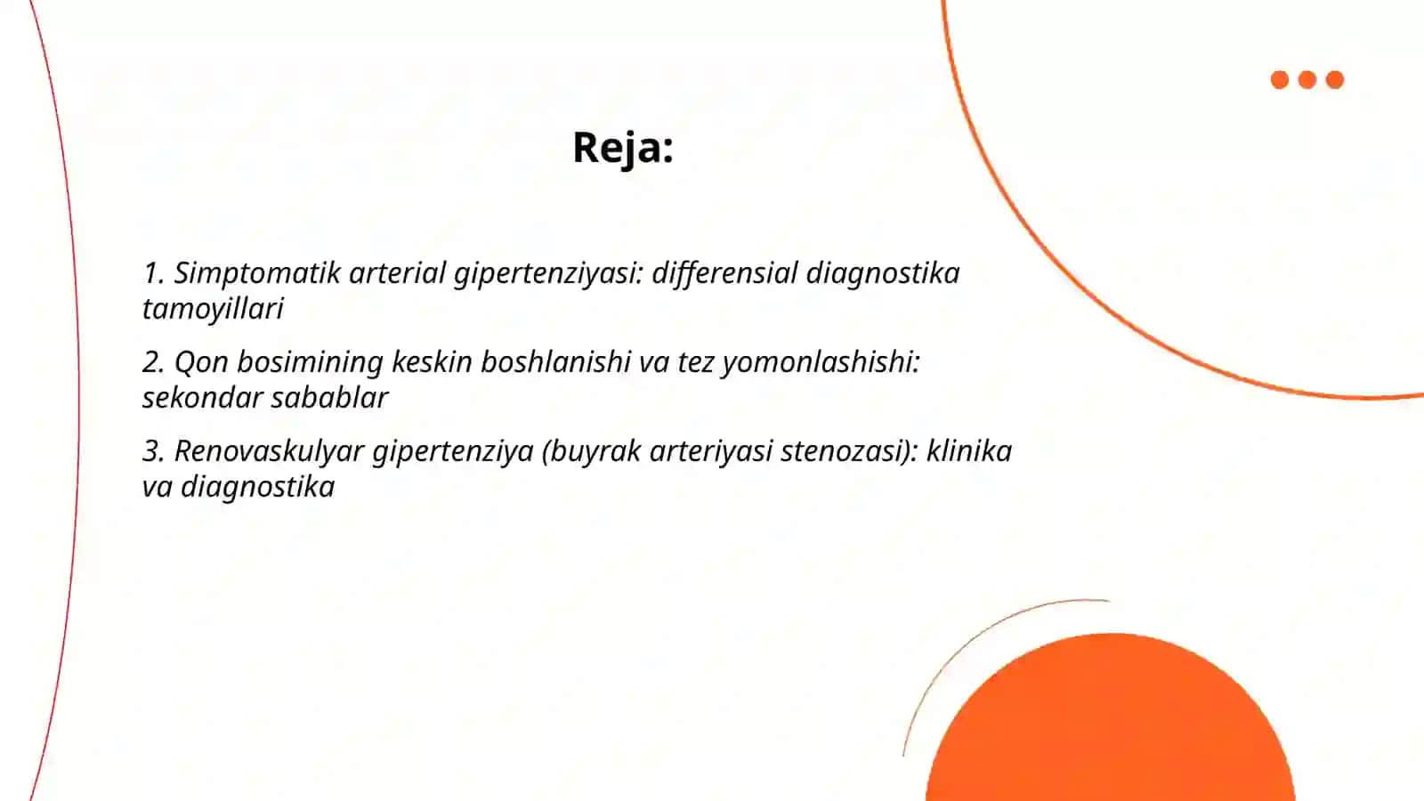 Simptomatik arterial gepertinziyasi defferinsial deagnostikasi 2