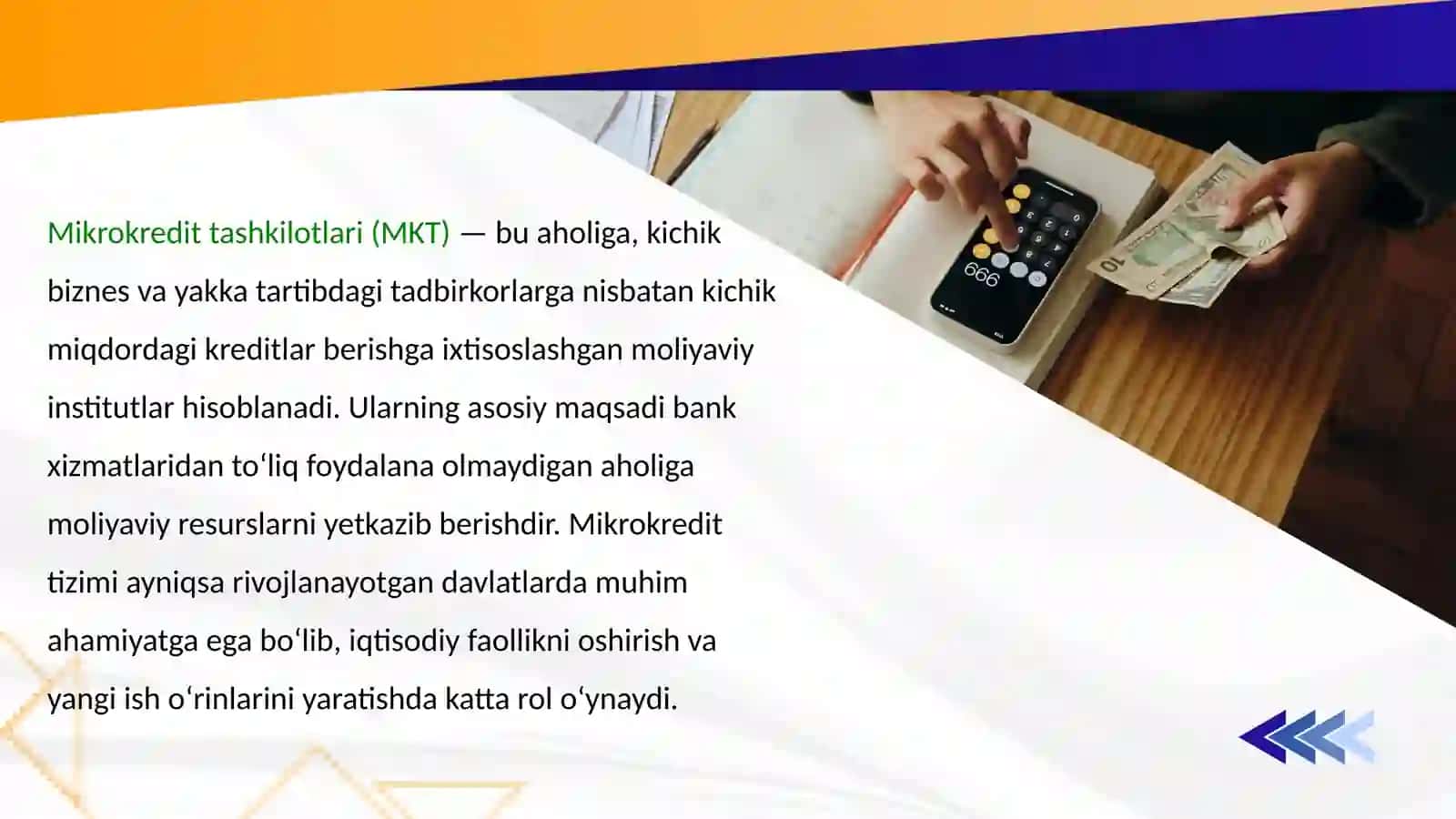 Mikrokredit tashkilotlarining aktiv va passiv operatsiyalari 2