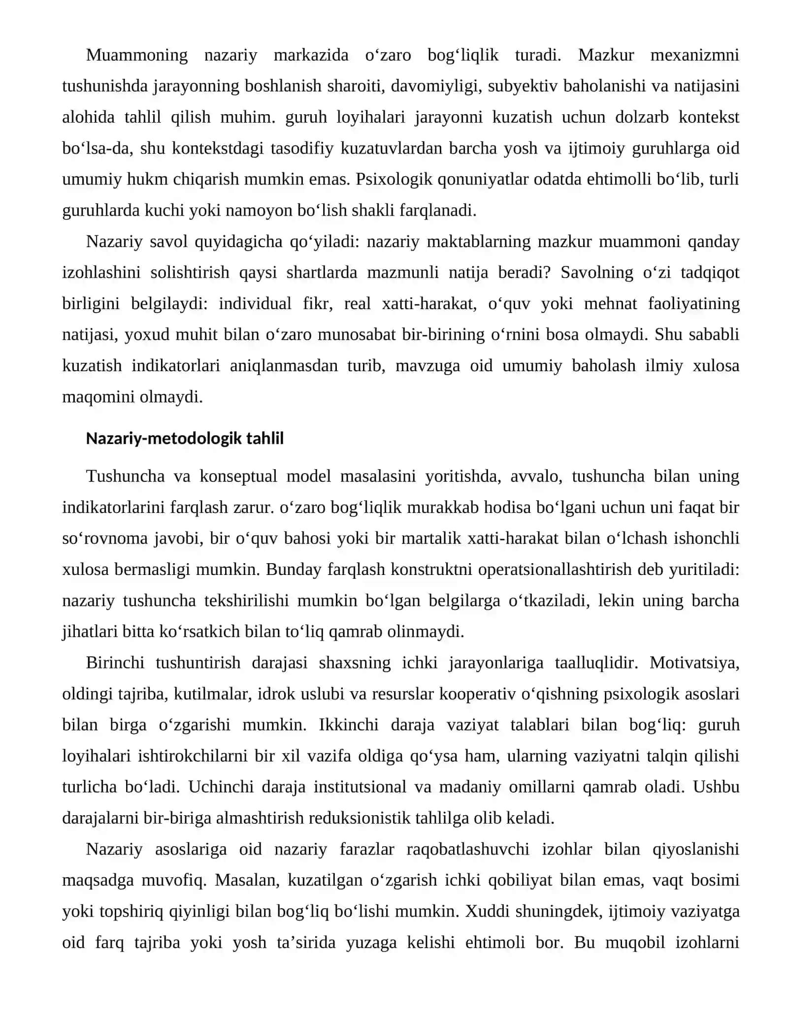 KOOPERATIV O‘QISHNING PSIXOLOGIK ASOSLARI — NAZARIY ASOSLARI 2
