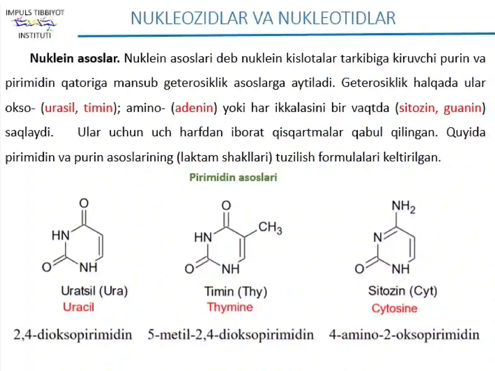 Nuklein kislotalar va ularning tuzilishi 2