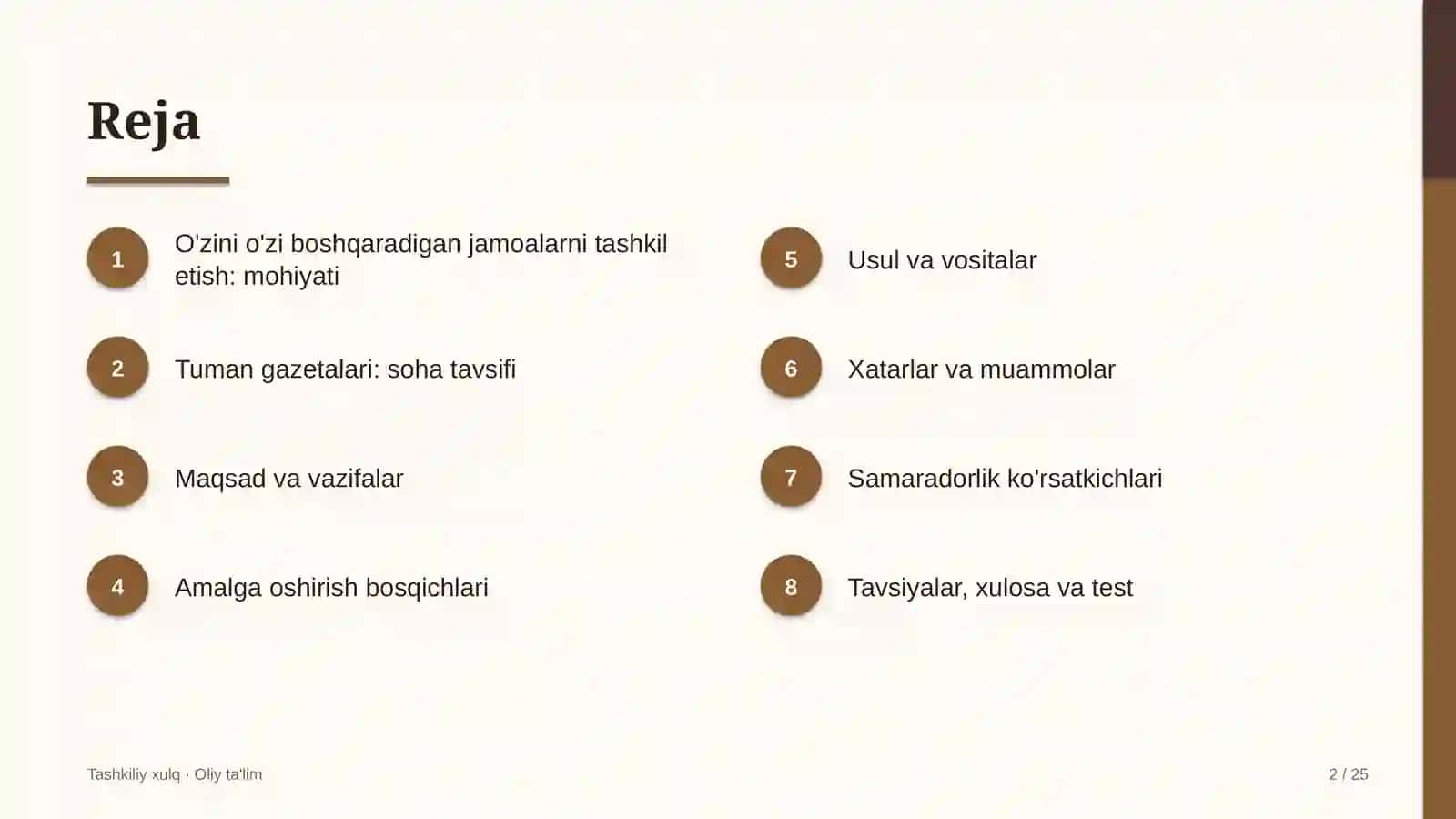 tuman gazetalarida o'zini o'zi boshqaradigan jamoalarni tashkil etish 4078 2