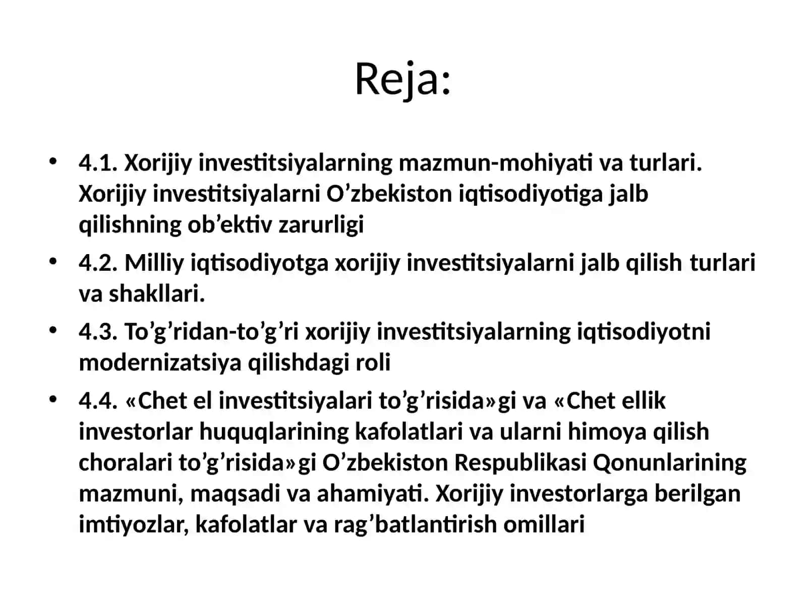 Iqtisodiyotni rivojlantirishda xorijiy investitsiyalarning roli 2