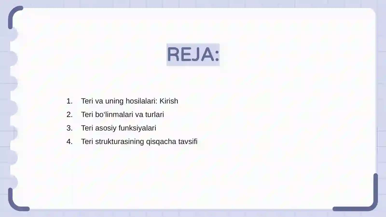 Teri va uning hosilalari 2