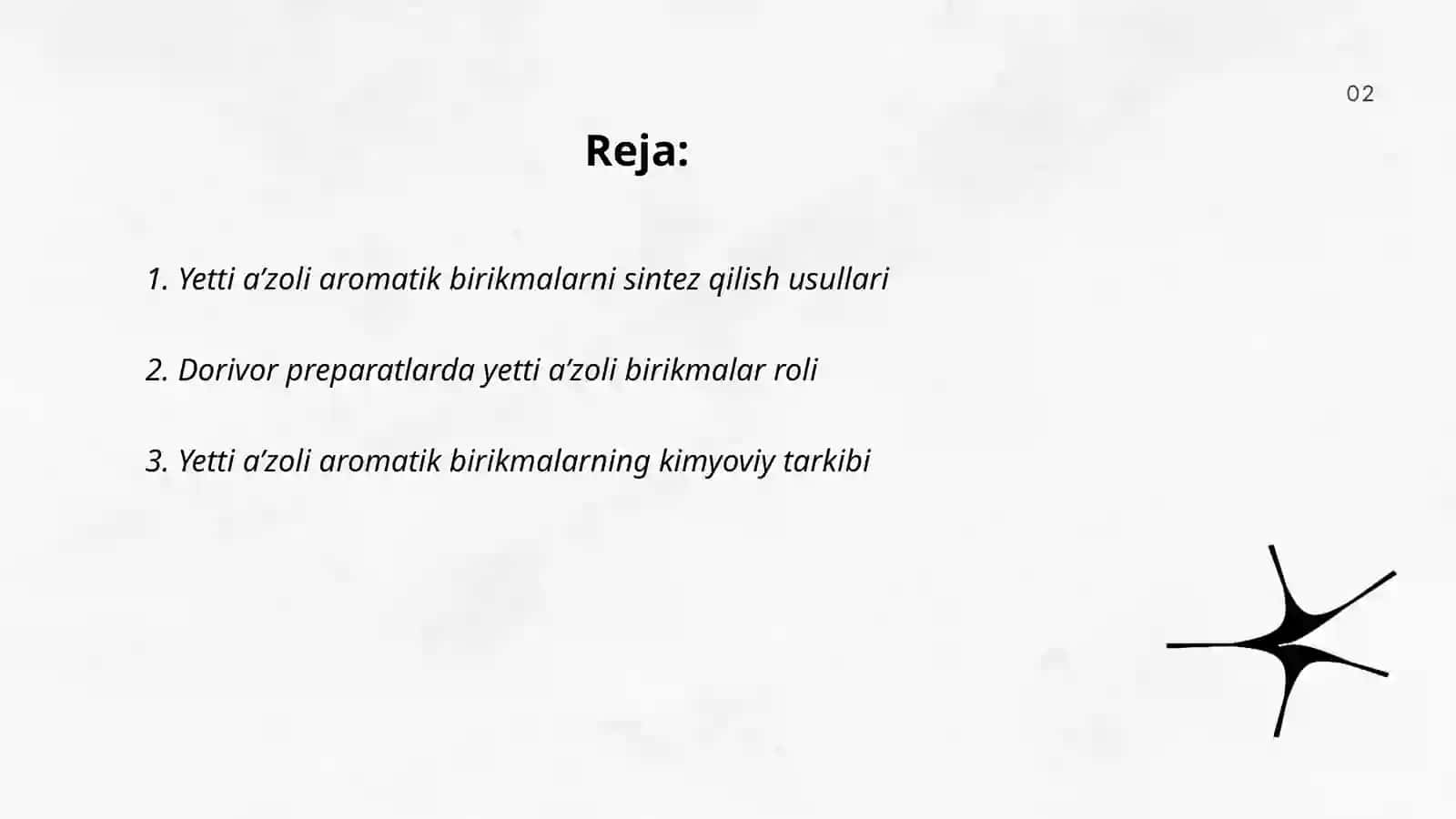 Yetti a’zoli aromatik birikmalar 2