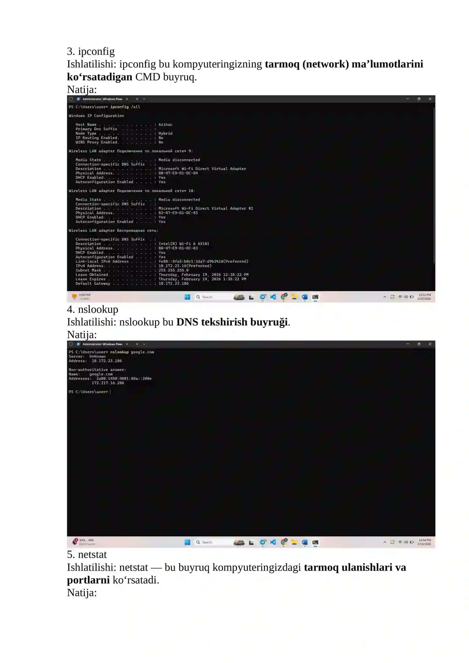 CMD buyruqlari 2