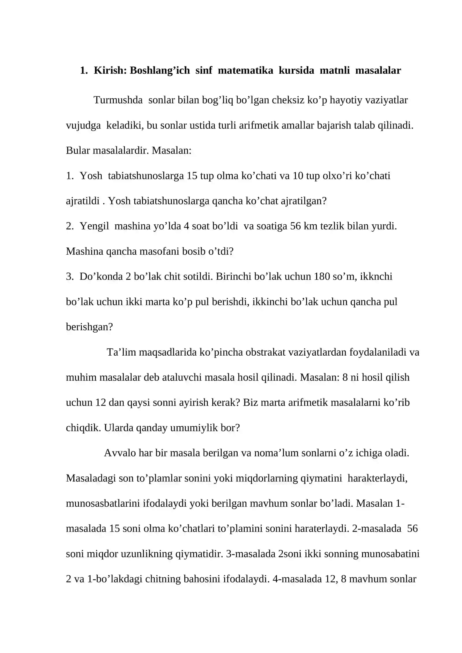 Boshlang'ich sinflarda ikki sonni karrali taqqoslashga doir masalalar yechish 2