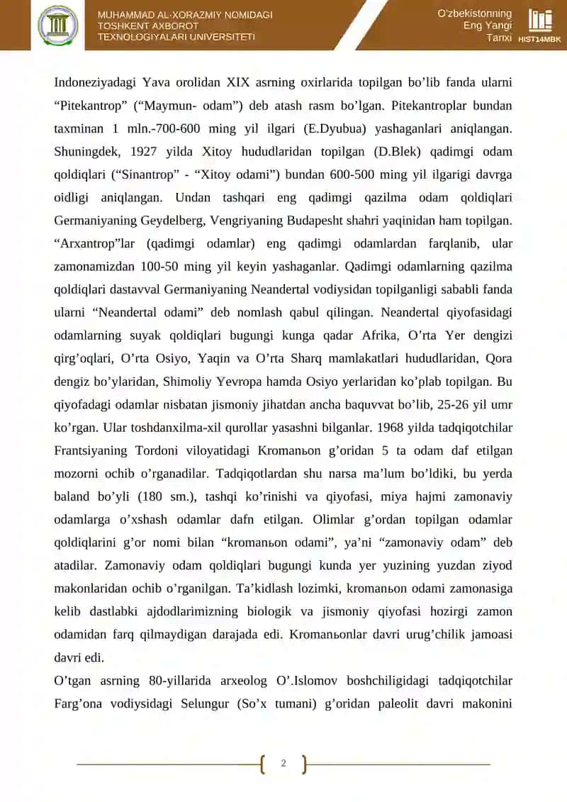 O'zbekistonning Eng Yangi Tarixi 2