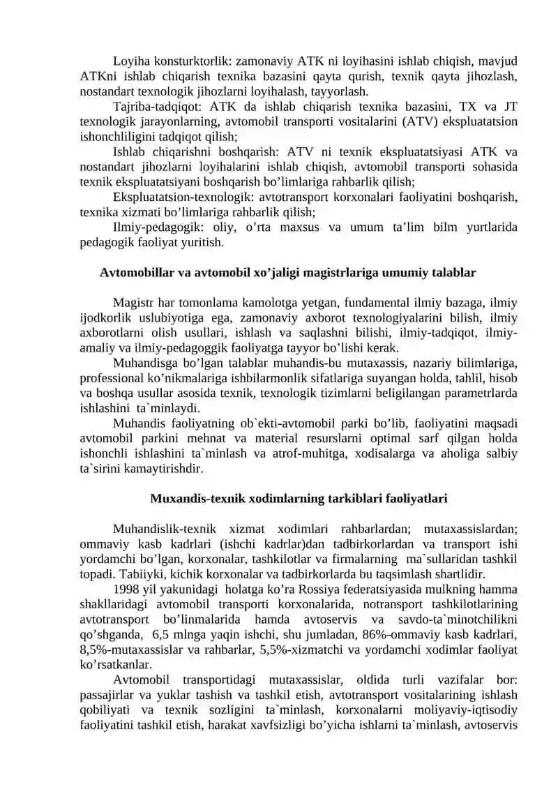 Texnik tizim bakalavri magistri va muxandisning ishbilarmonlik xususiyatlari 2