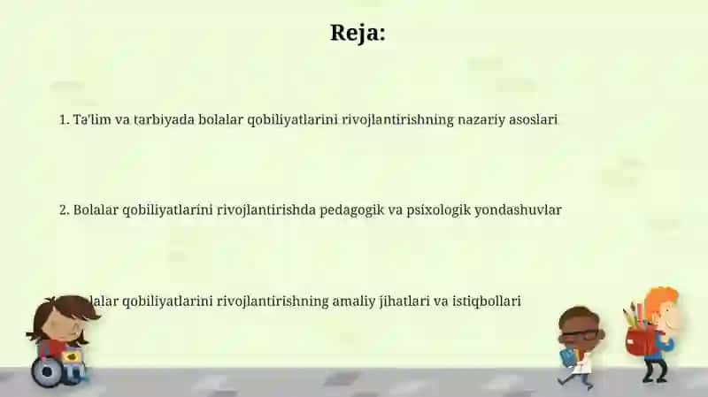 Bolalar qobiliyatlarini shakllantirish 2