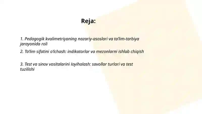 Ta'lim tarbiya jarayonida Pedagogik kvalimetriya metodlari dan foydalanish metodlari 2