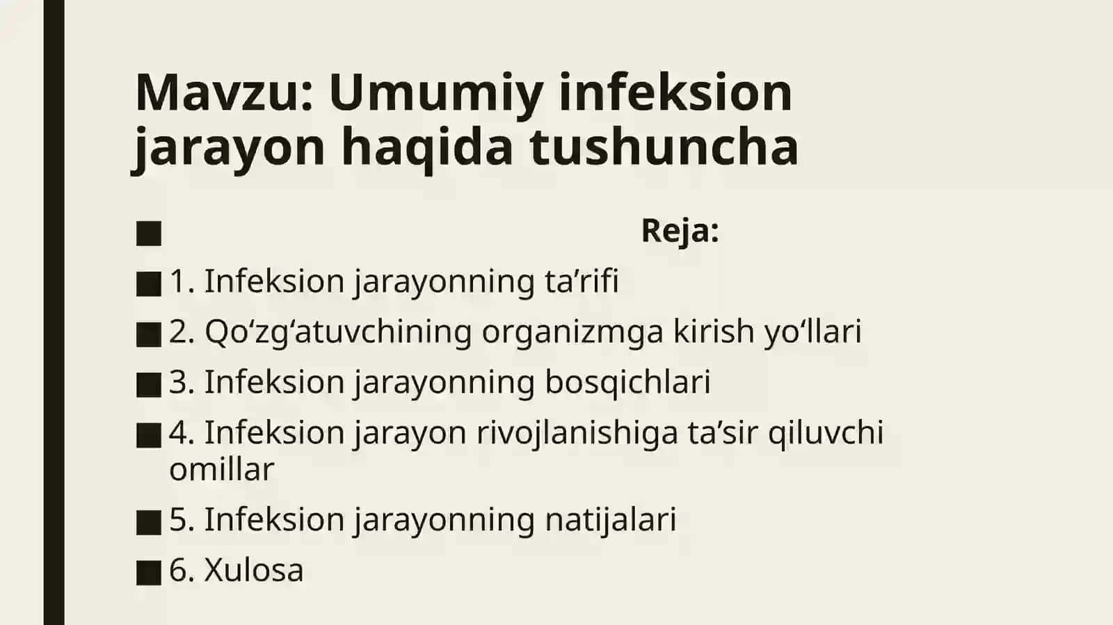 Umumiy infeksion jarayon haqida tushuncha 2