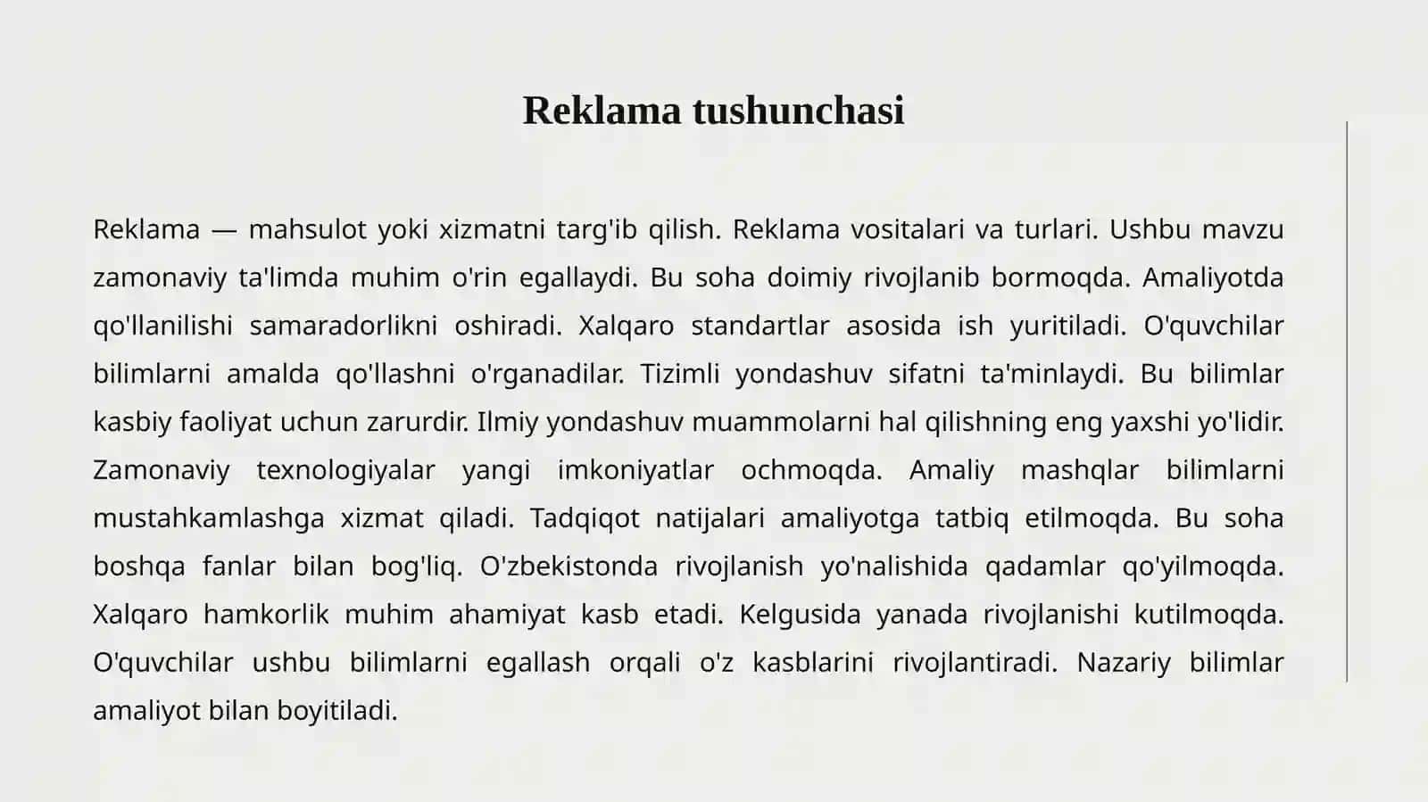 Reklama Turlari va Vositalari 2