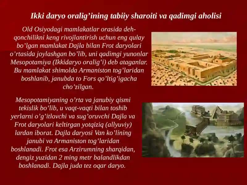 Eng qadimgi Mesopotamiya 2