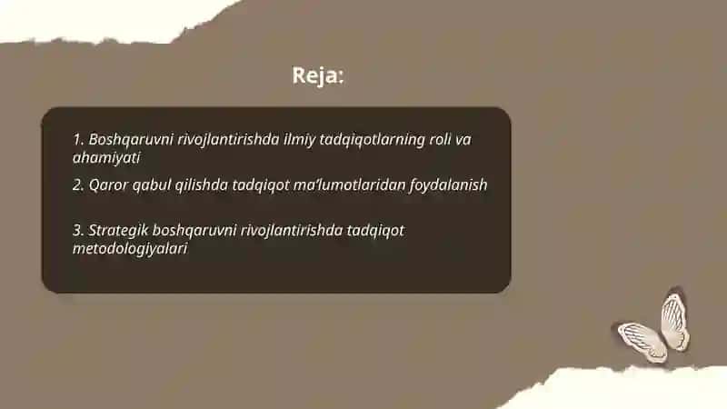 Boshqaruvni rivojlantirishda tadqiqotning o‘rni 2
