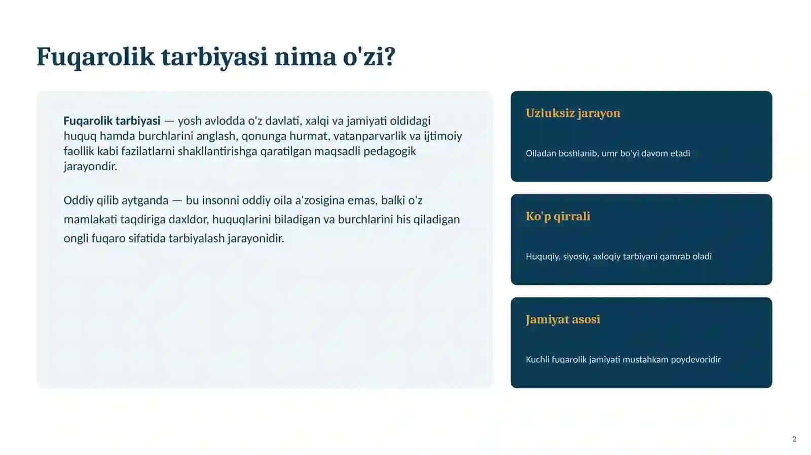 FUQAROLIK TARBIYASI 2