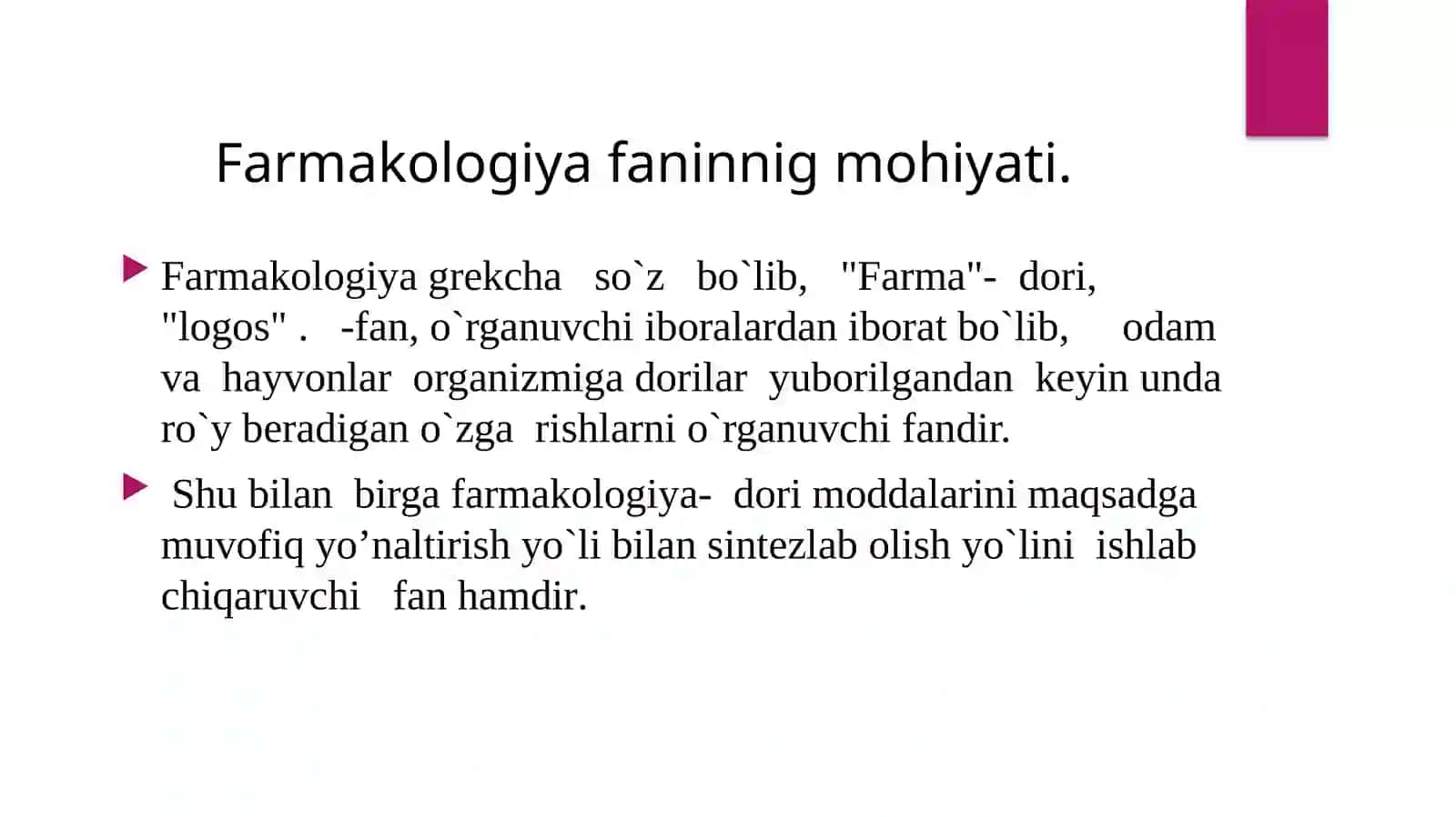 Umumiy farmakologiya 2