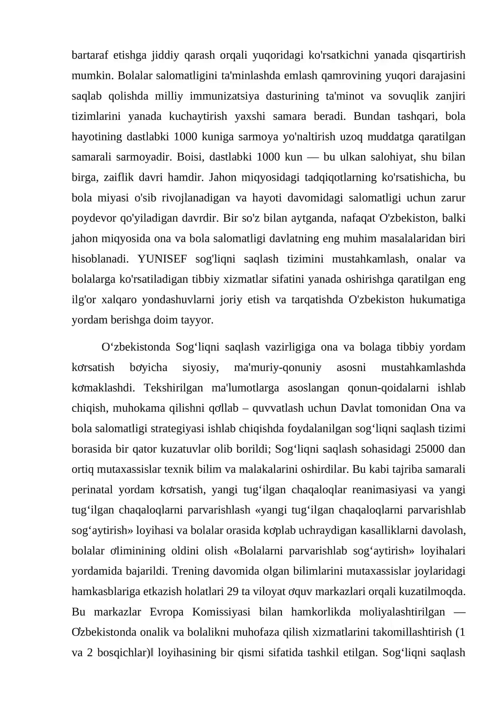 Salomatlik tushunchasi. Bolalar salomatligining zamonaviy muammolari 2