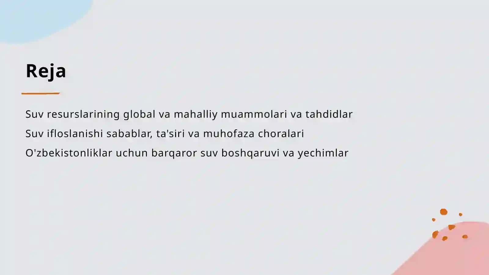 Suv resurslarini tanqisligi va ifloslanishi 2