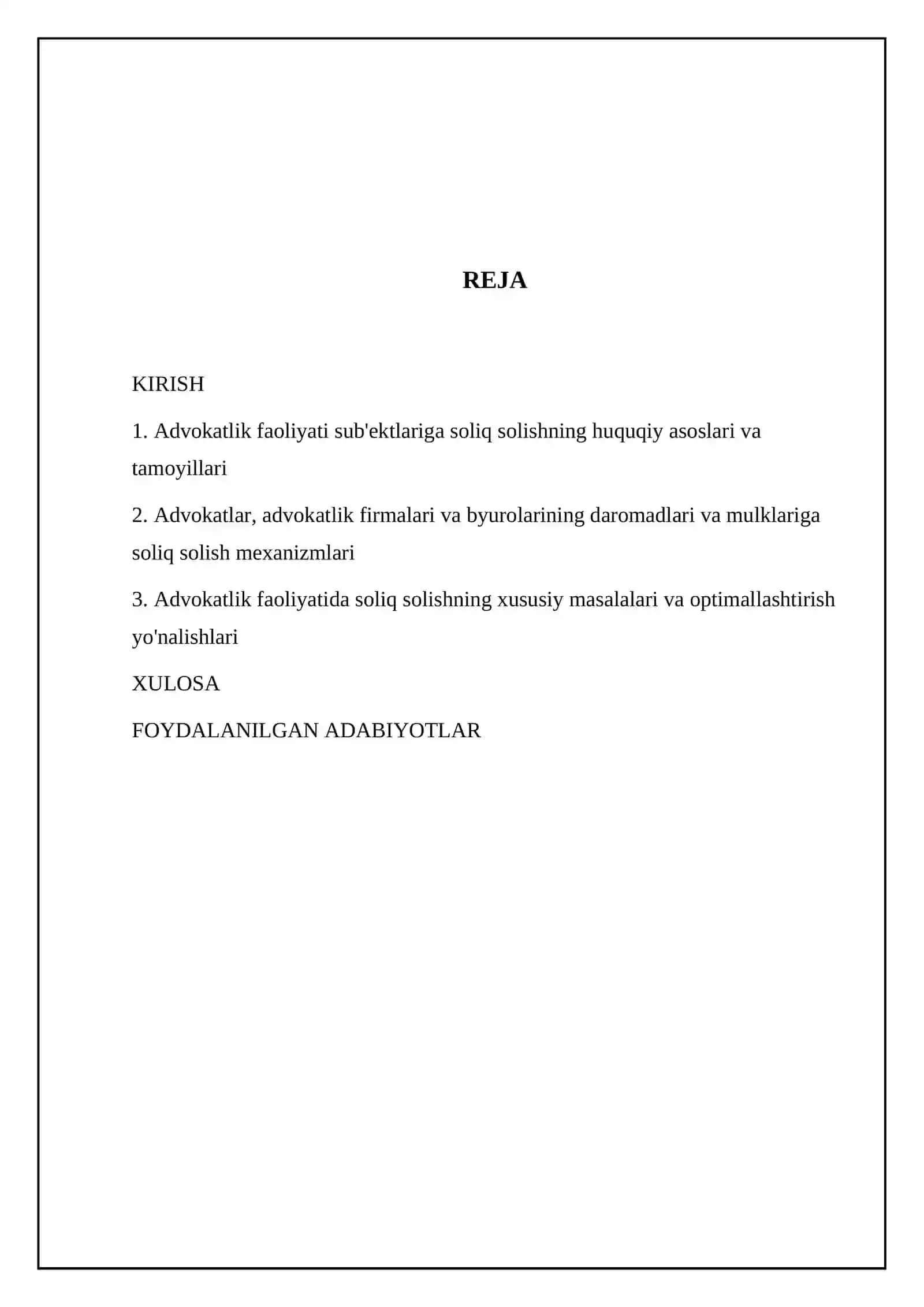 Advokatlar ha'yatlarig, advokatlik firmalariga, advokatlik byurolariga va advokatlarga soliq solishning o'ziga xos xususiyatlari 2