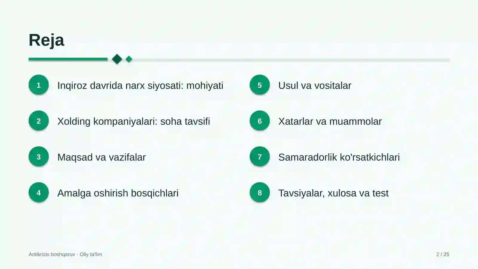 xolding kompaniyalarida inqiroz davrida narx siyosatini moslashtirish 9366 2