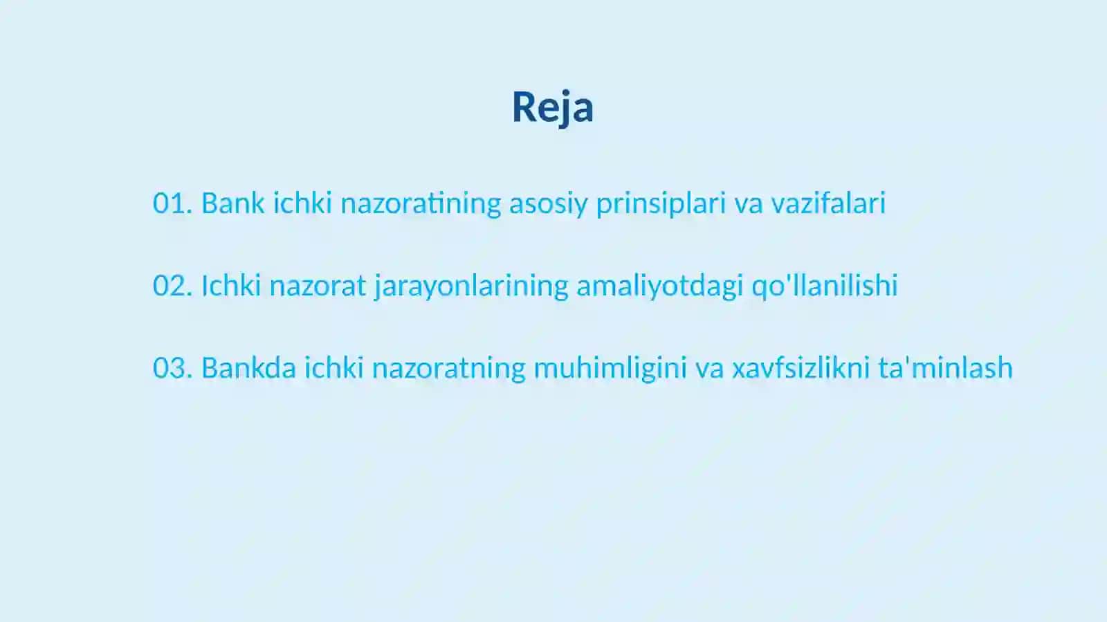 Bank ichki nazorati 2