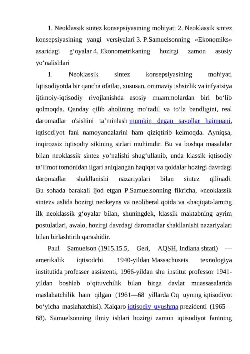 IQTISODIY TA'LIMOTLARI EVOLUTSIYASI 2