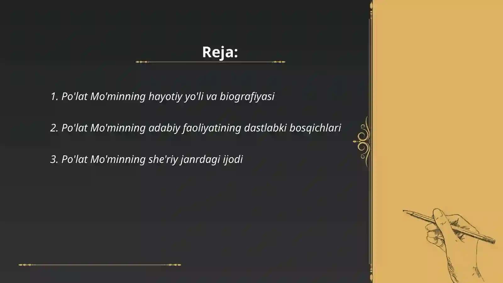 Po'lat Mo'minning hayot va ijodi 2