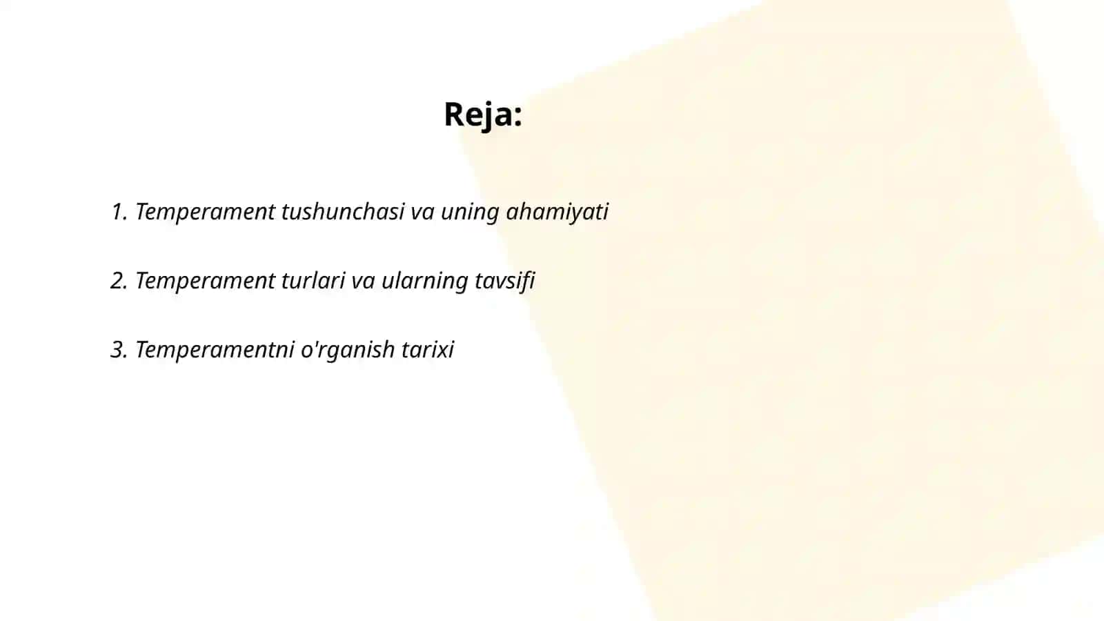 Shaxs temperamentini o’rganish usullari 2